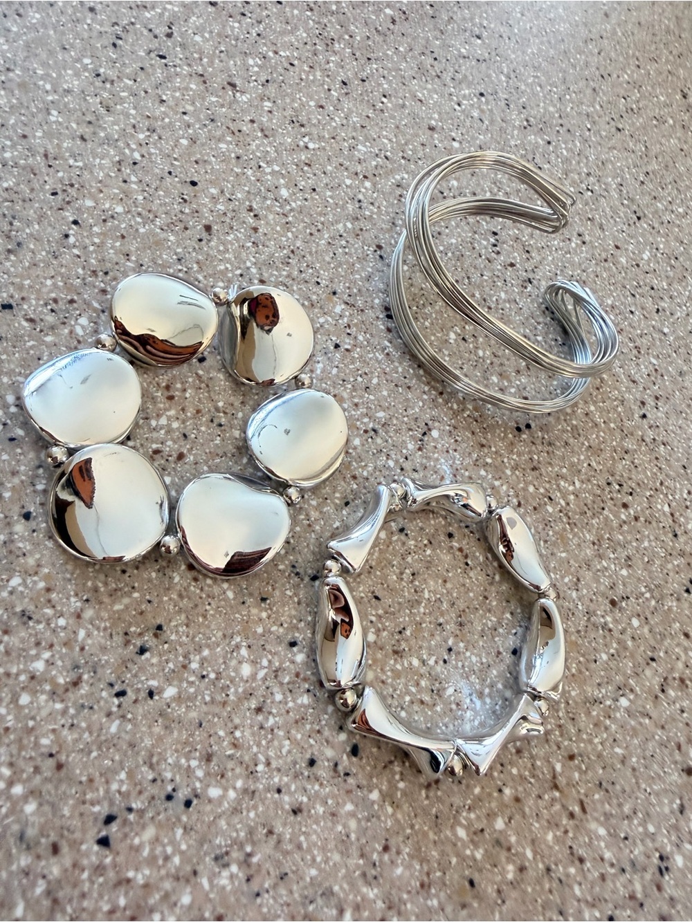 Women’s Silver-Tone Statement Bracelet - Polished Modern Design